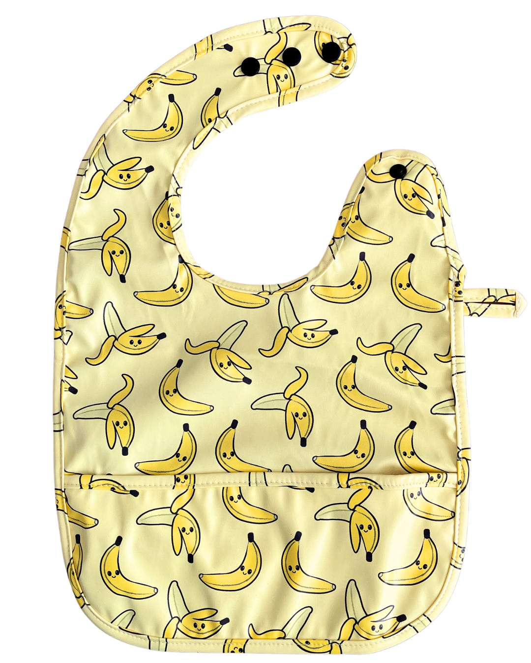 Waterproof bib with pocket Friendly Bananas – Tipou bébé