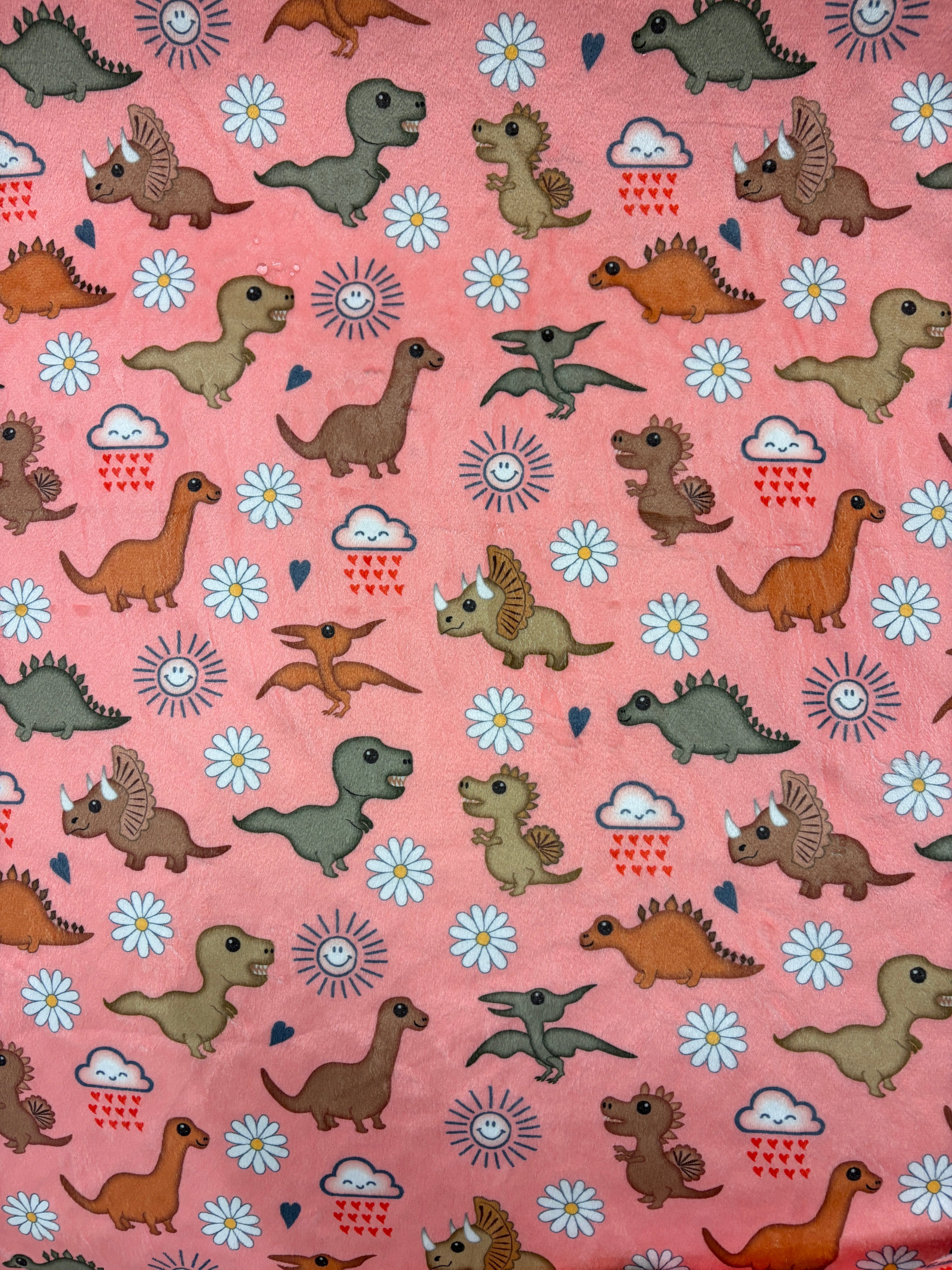 Dinosaures adorables (fond corail)