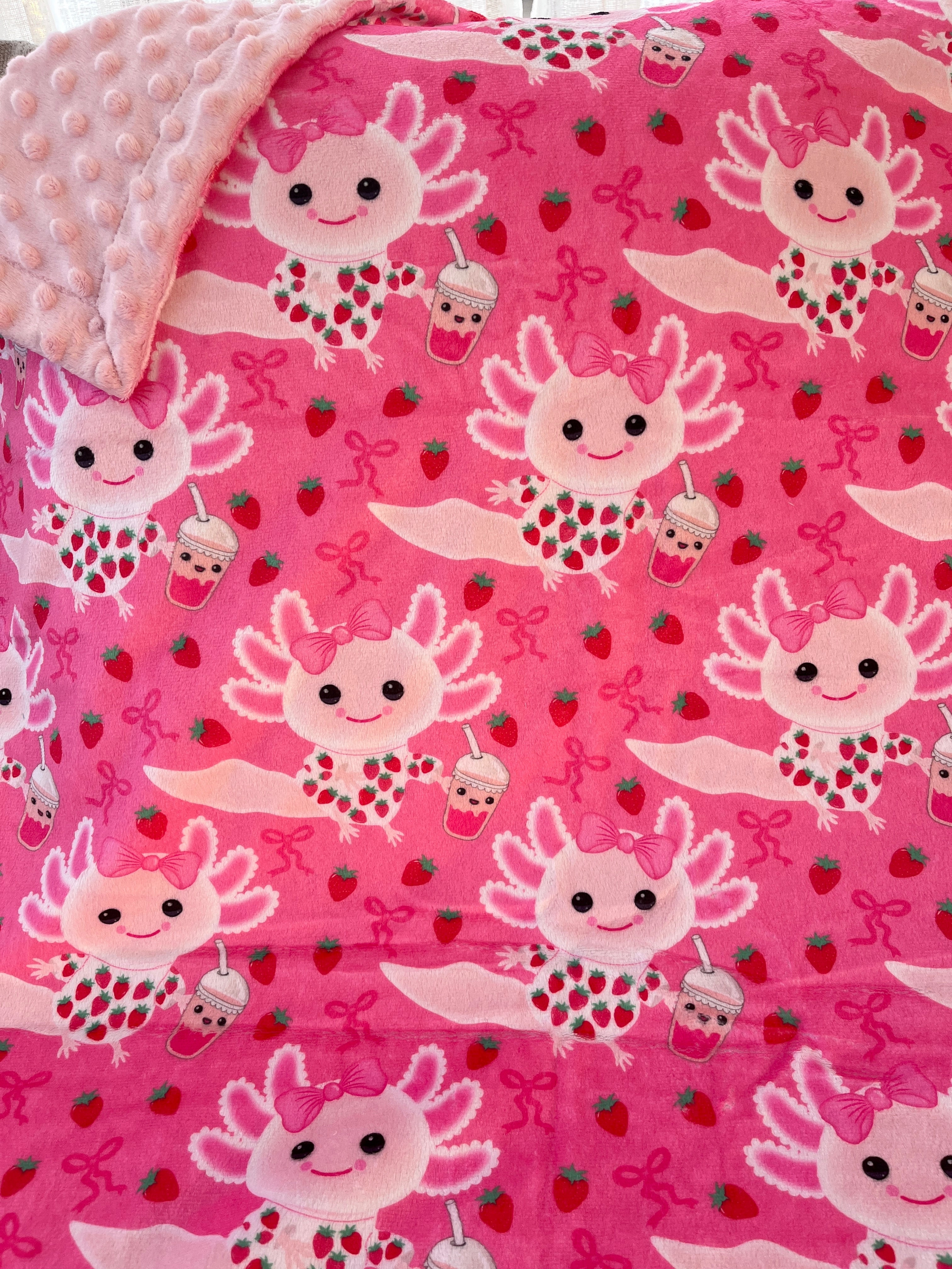 Axolotls et leur milkshake aux fraises