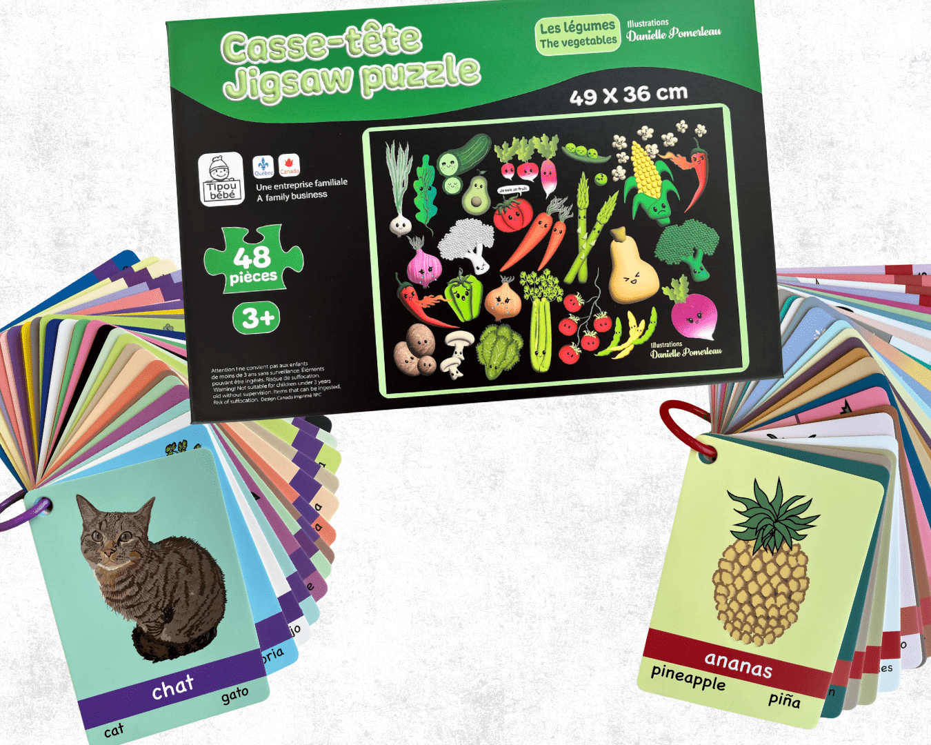 Casse-têtes et cartes d'apprentissage