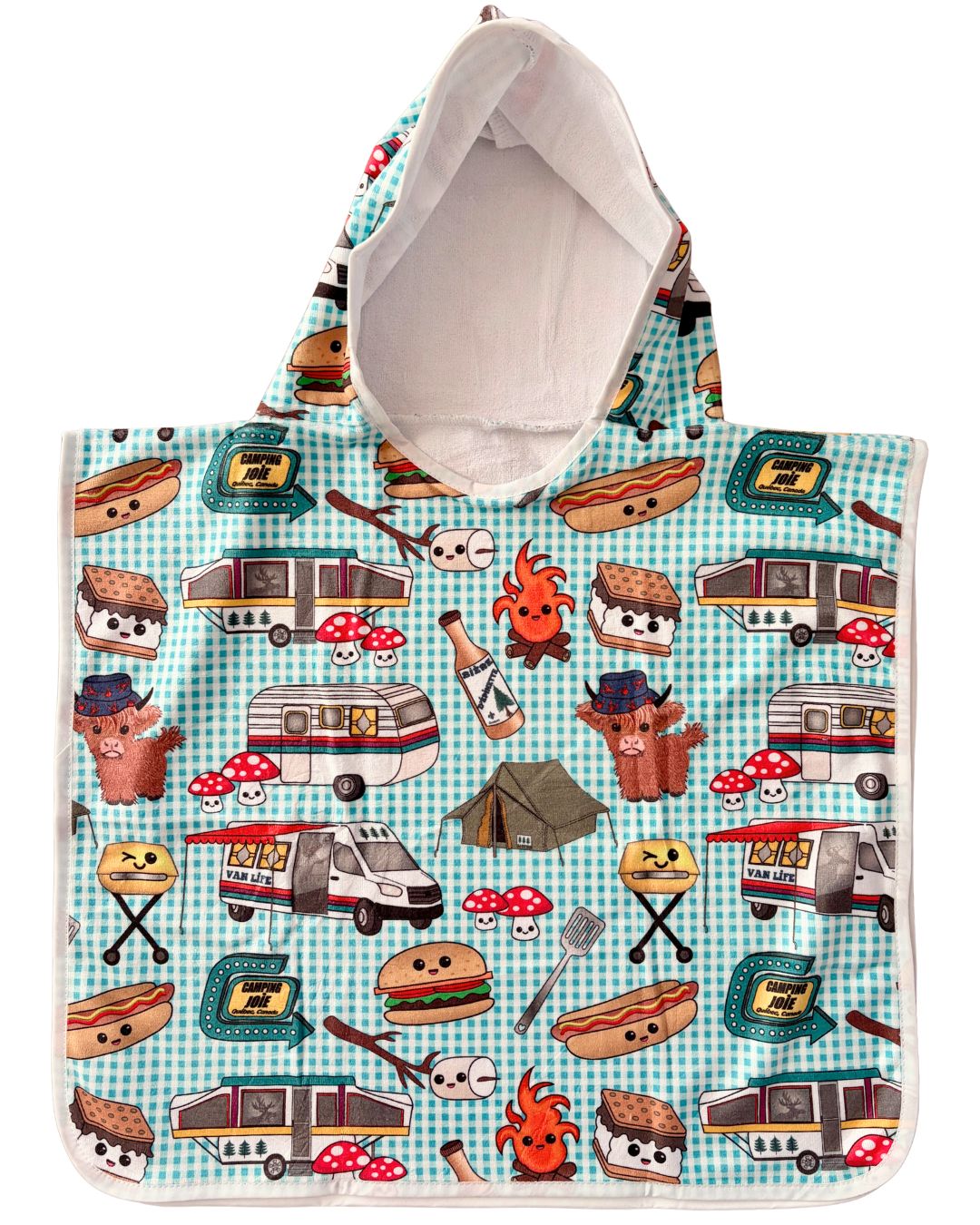 Serviette poncho à capuchon pour bébé (0-18 mois) : BBQ au camping Joie