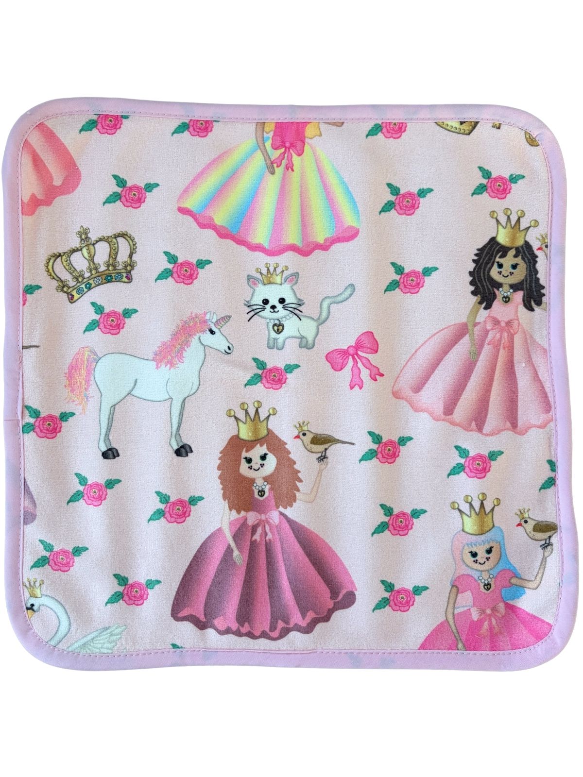 Débarbouillette : Princesses roses et licornes