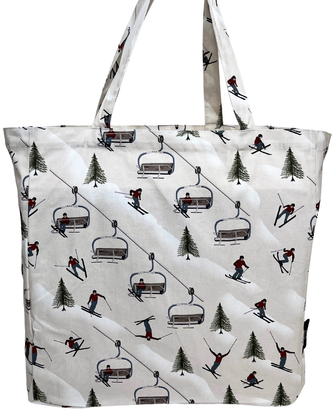 Illustrated reusable bag:Professional skiing