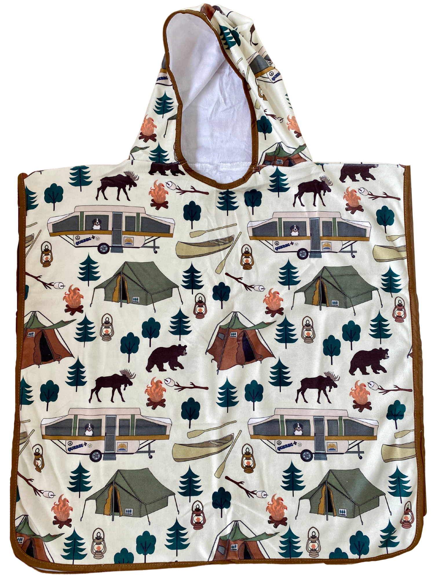 Serviette poncho à capuchon pour enfant (18 mois à 5 ans) : Camping sauvage