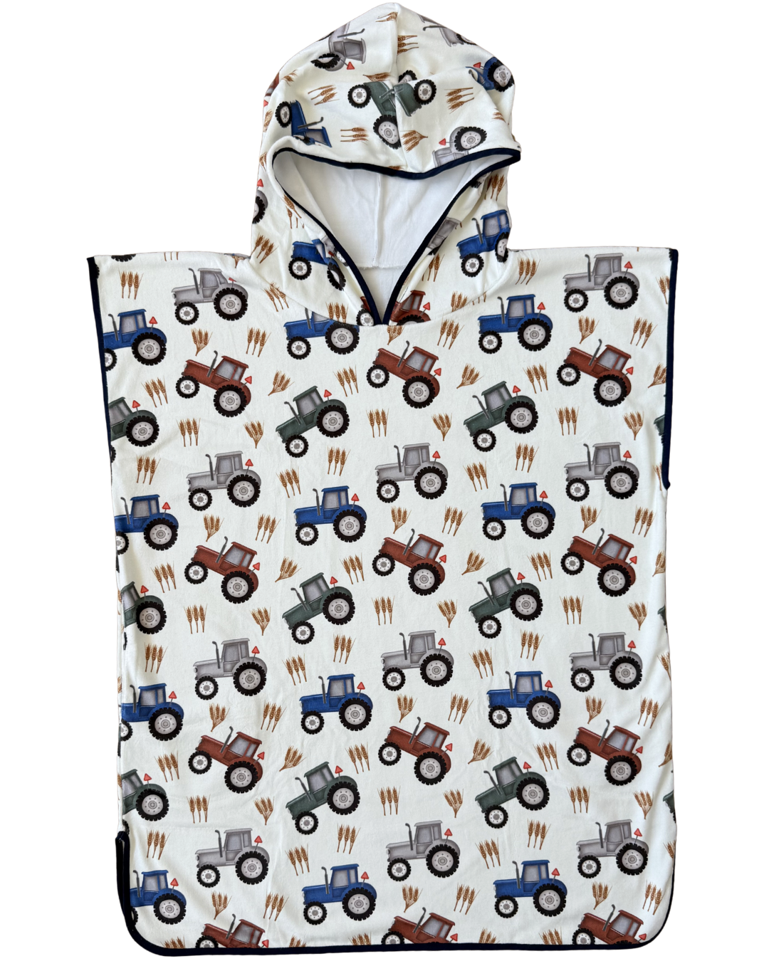 Serviette poncho à capuchon pour adulte et enfant : Tracteurs de ferme