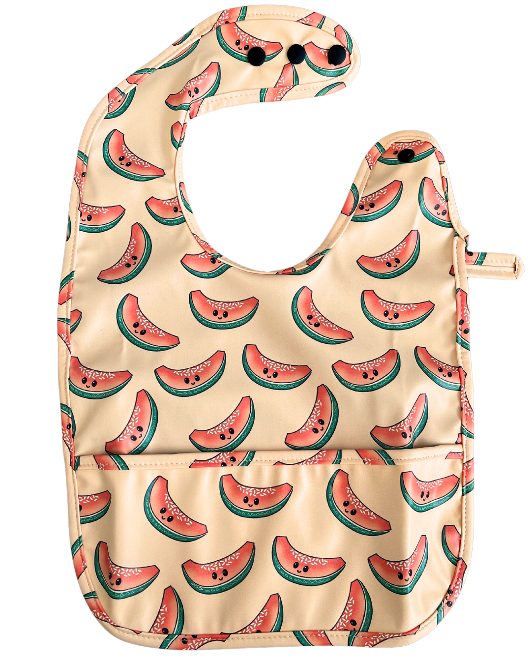 Waterproof bib with pocket: Captivating cantaloupes