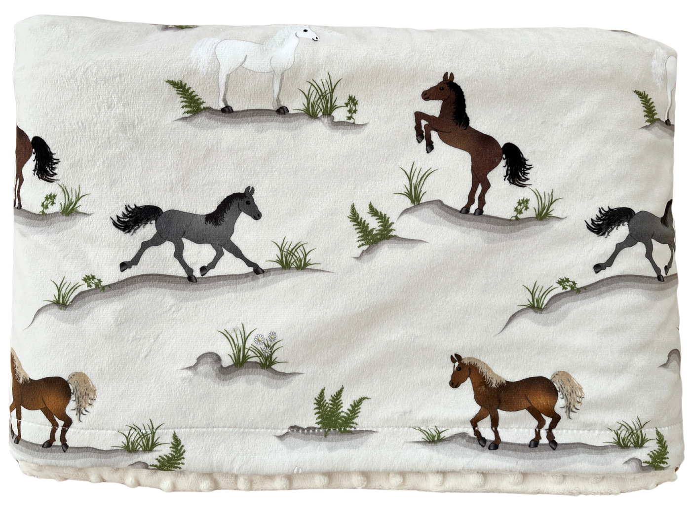 Couverture Géante : Chevaux dans la prairie