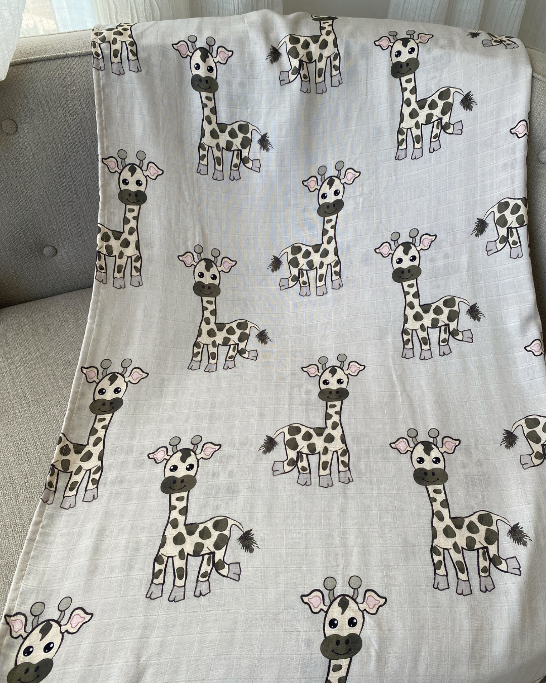 Muslin Swaddle: The Laughing Giraffes