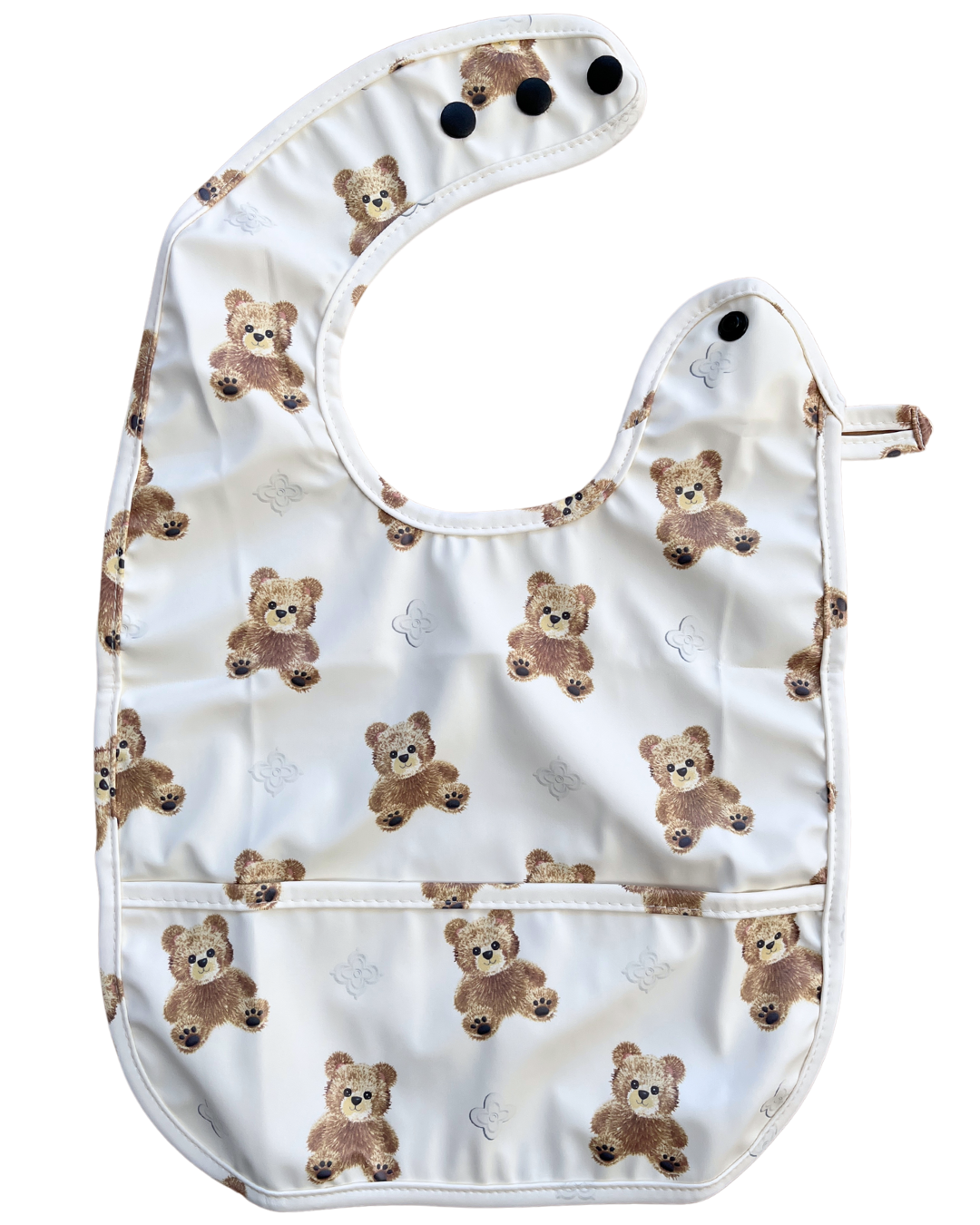 Waterproof bib with pocket: Charming little bears