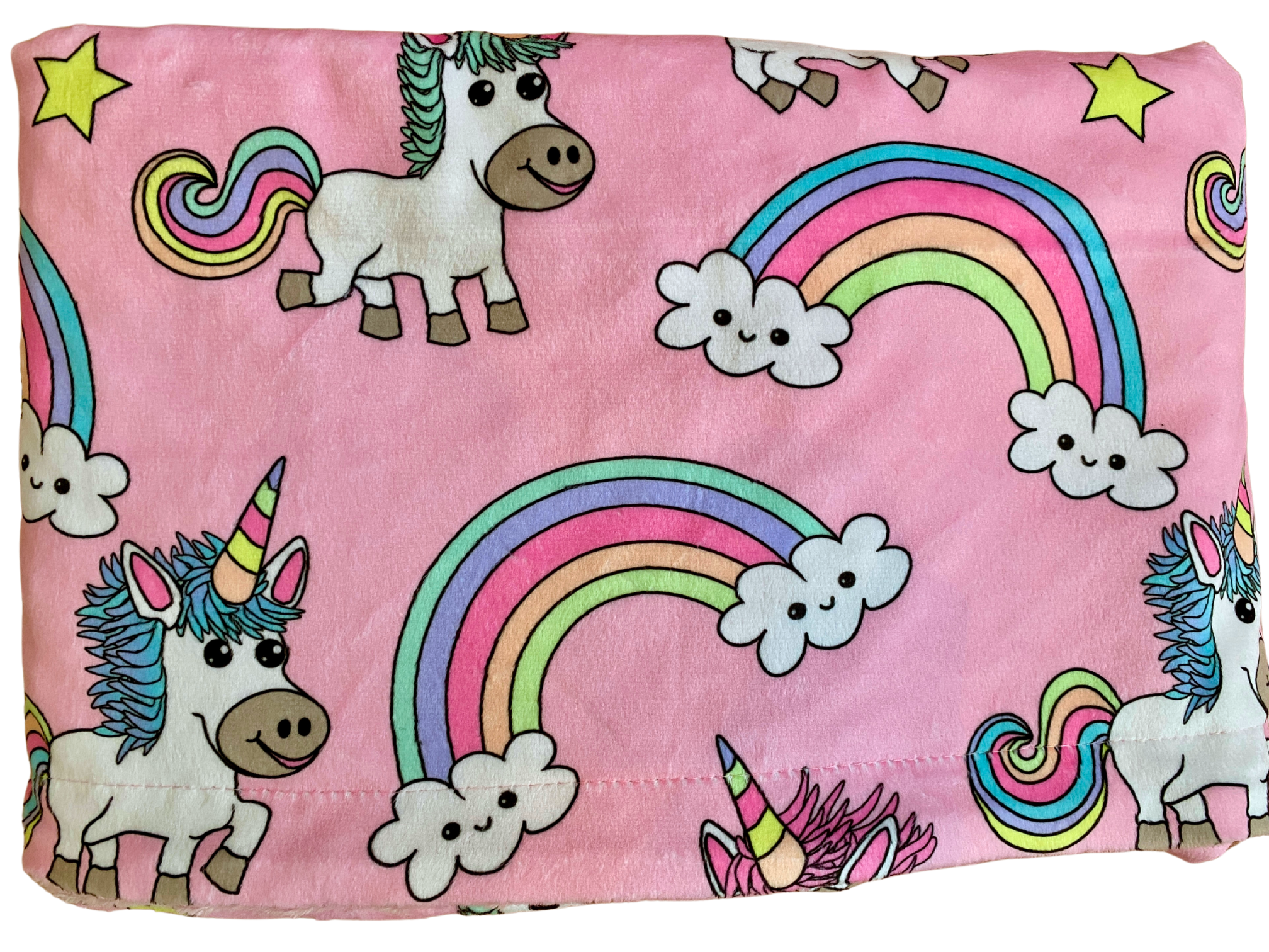Baby blanket: The magical unicorns (pink background)