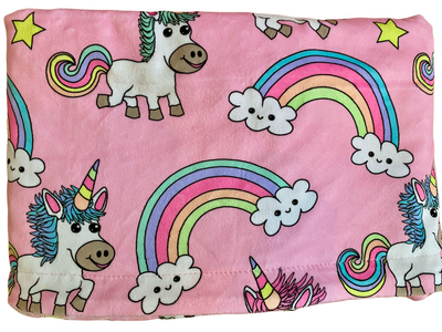 Medium Blanket: The Magical Unicorns (Pink Background)