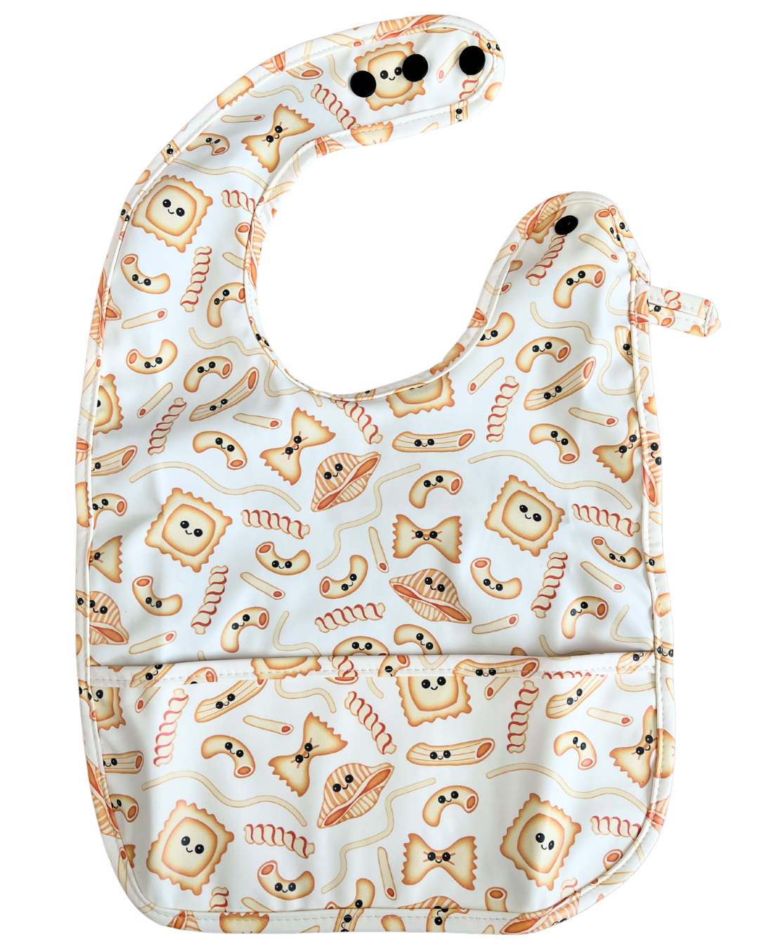 Waterproof bib with pocket: Delicious pastas