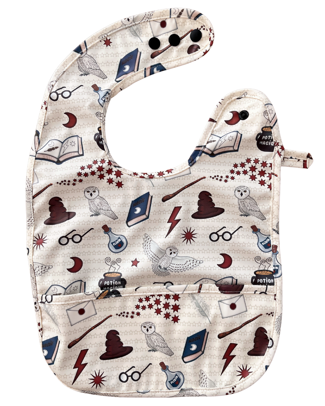Bavette imperméable avec poche : Potion magique pour sorciers et sorcières