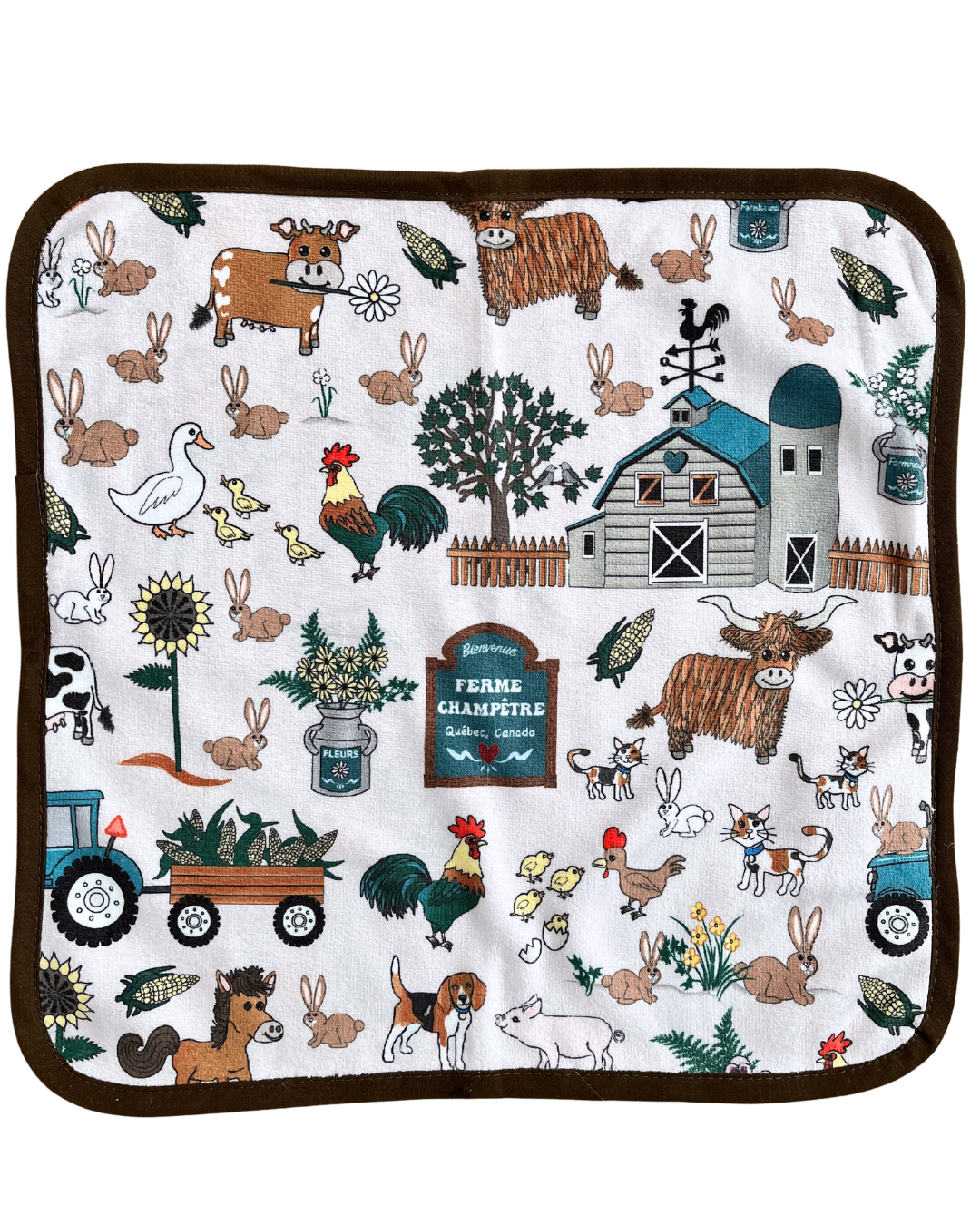 Débarbouillette : Ferme champêtre sarcelle