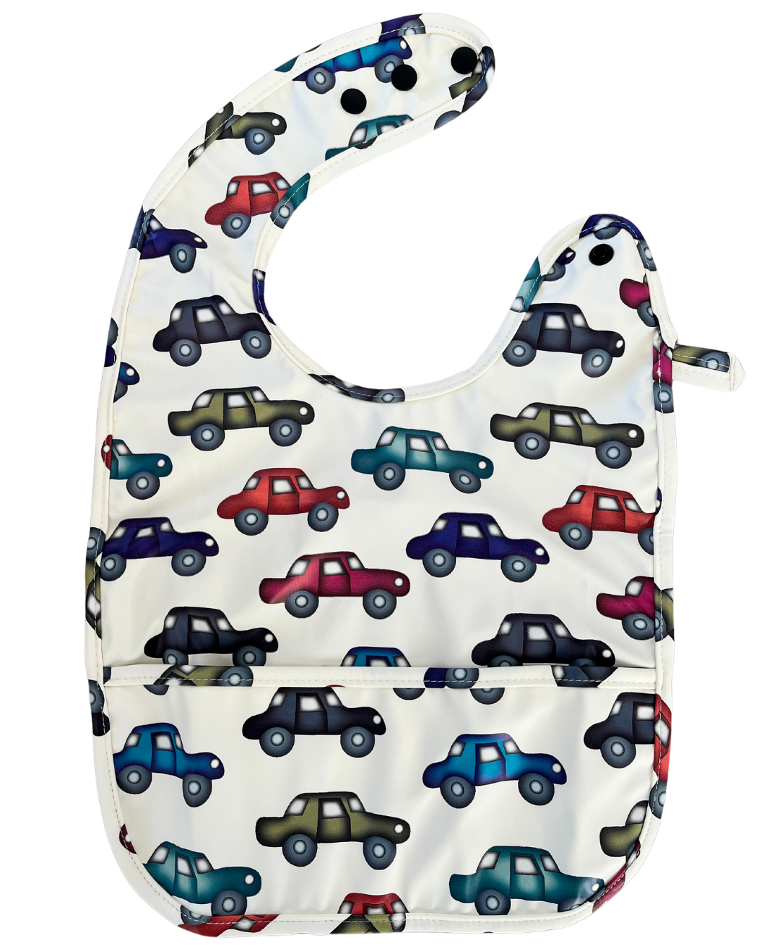 Bavette imperméable avec poche : Voitures multicolores