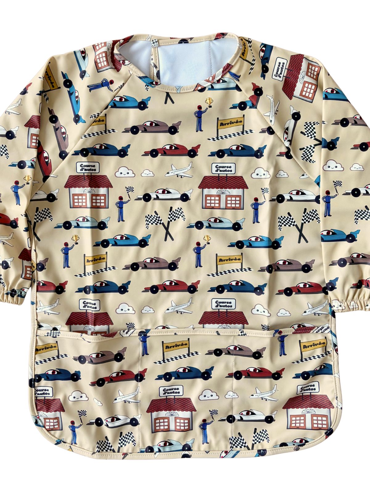TABLIER d’art et de cuisine imperméable pour enfant (4 à 7 ans) : Voitures de course d'autos