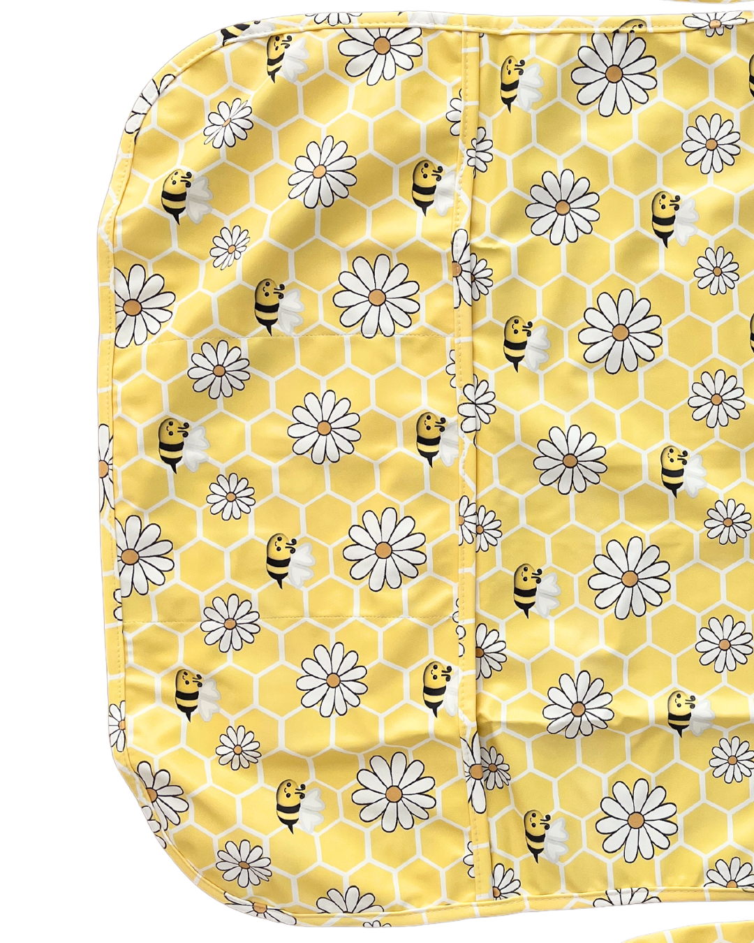 Waterproof art and cooking apron for children (4 to 7 years): Bees in a field of flowers