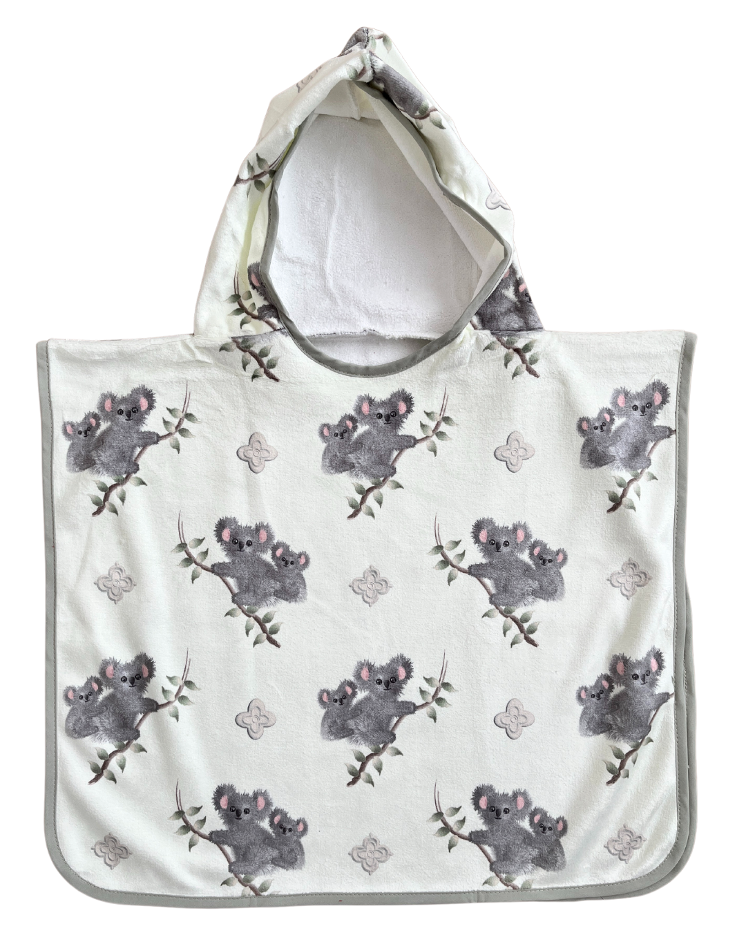 Hooded poncho towel for baby (0-18 months): Adorable koalas
