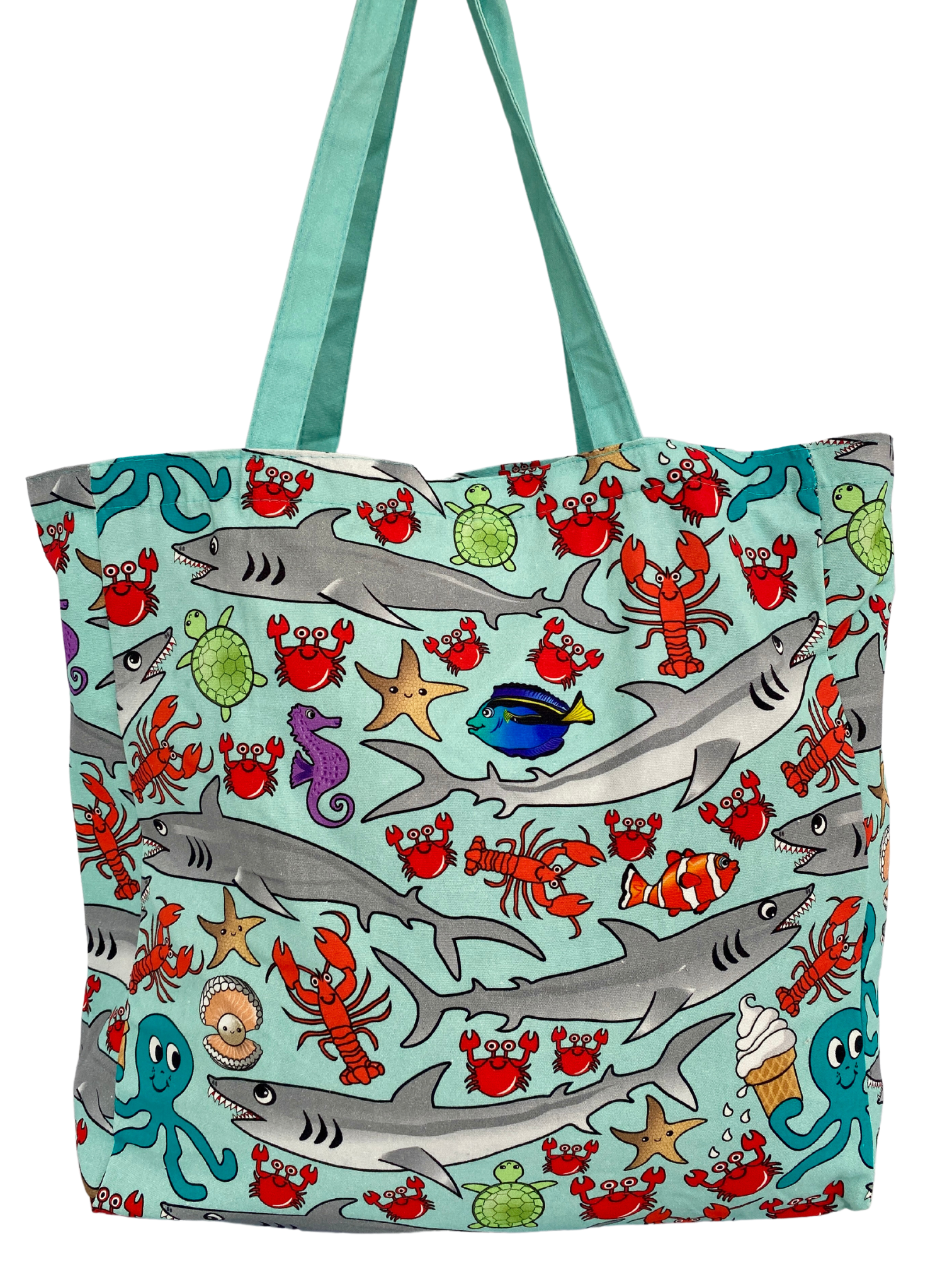 Sac réutilisable illustré : Fête de requins gentils
