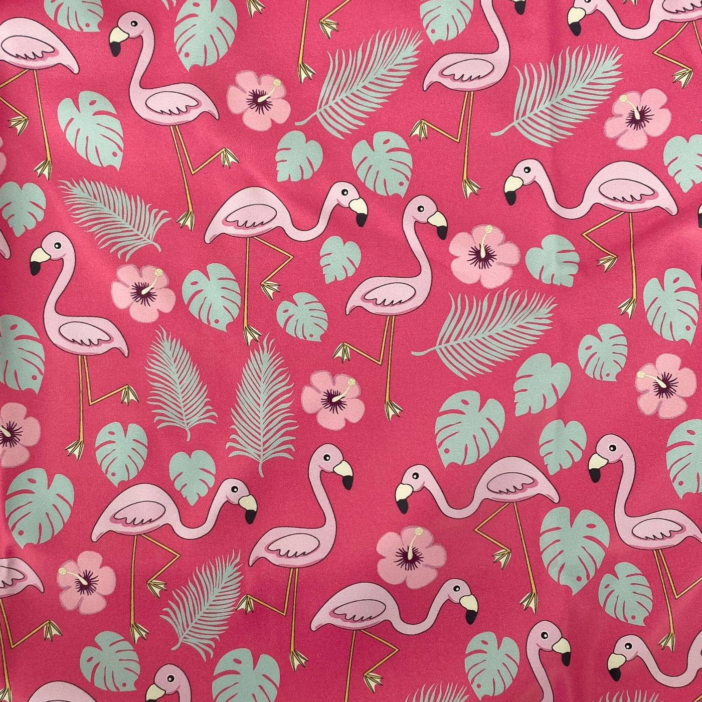 Waterproof Bib with Pocket: Flamingo Party