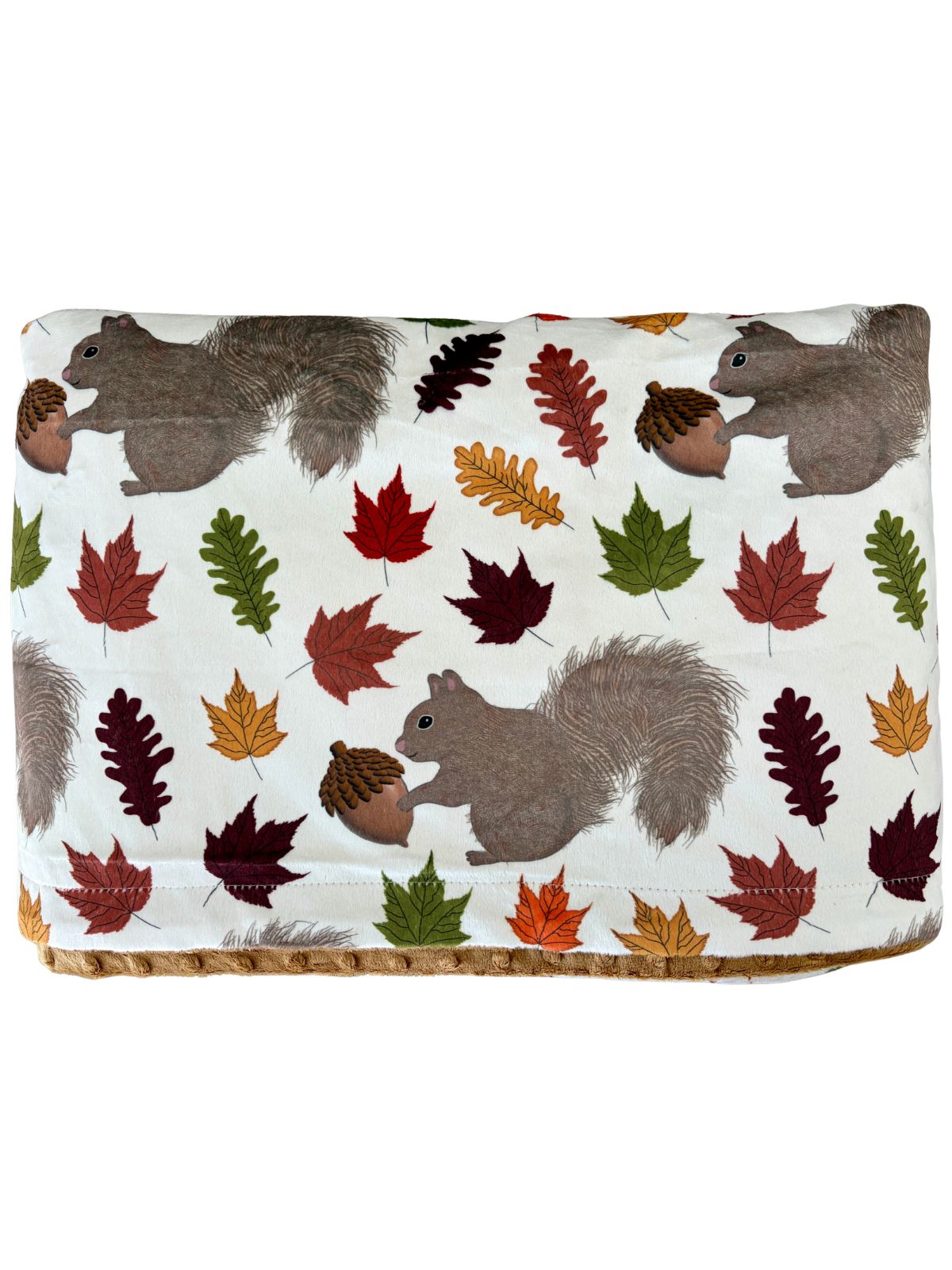 Couverture de bébé : Écureuils dans les feuilles