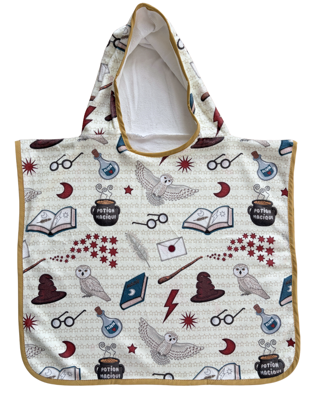 Serviette poncho à capuchon pour bébé (0-18 mois) : Potion magique pour sorciers et sorcières