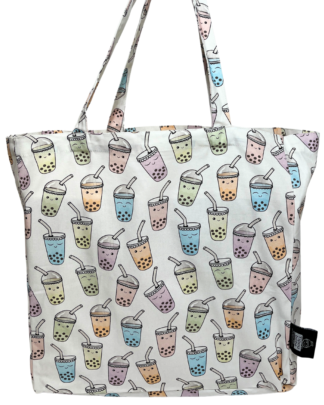 Illustrated reusable bag:Bubble tea