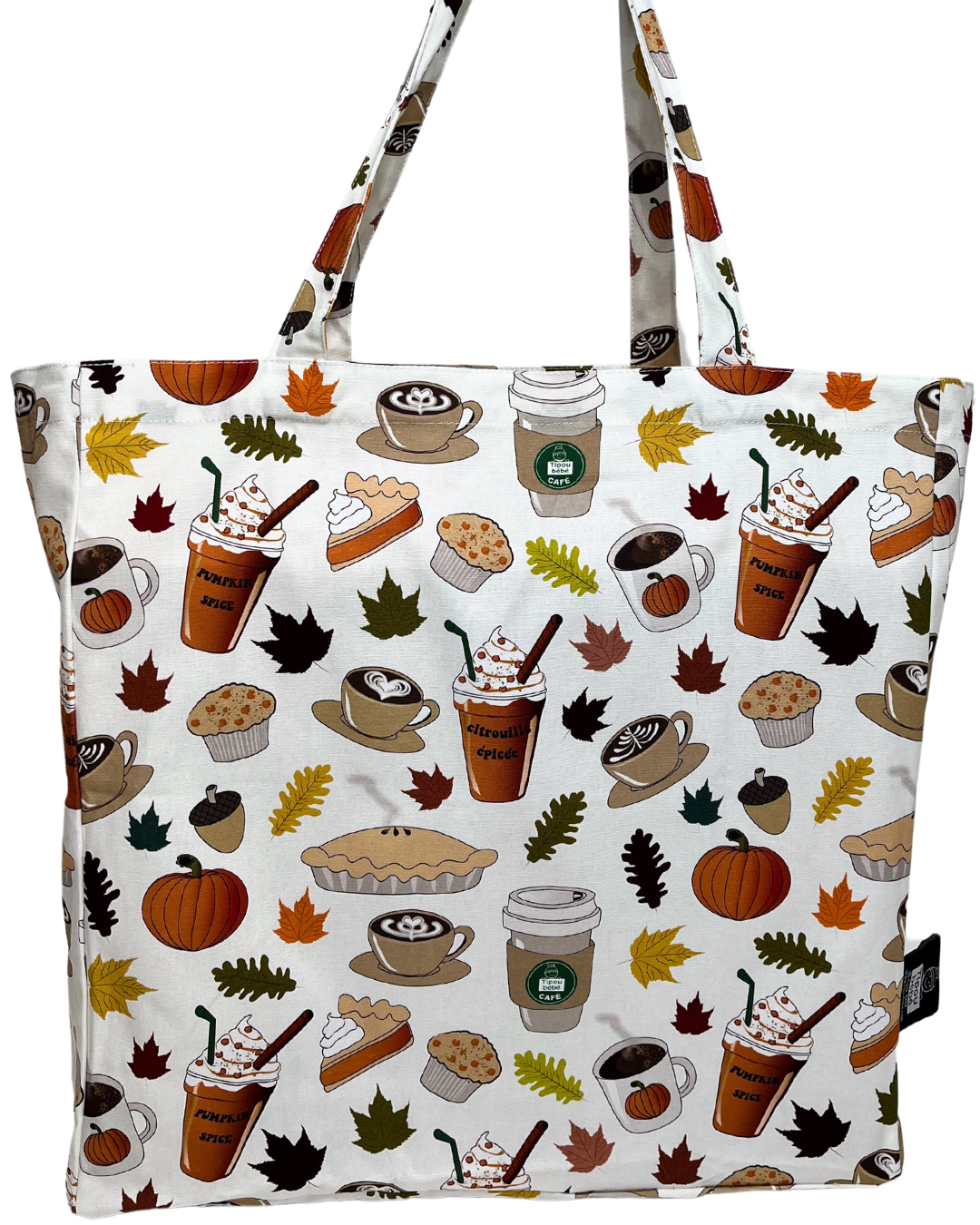 Sac réutilisable illustré : Citrouille épicée