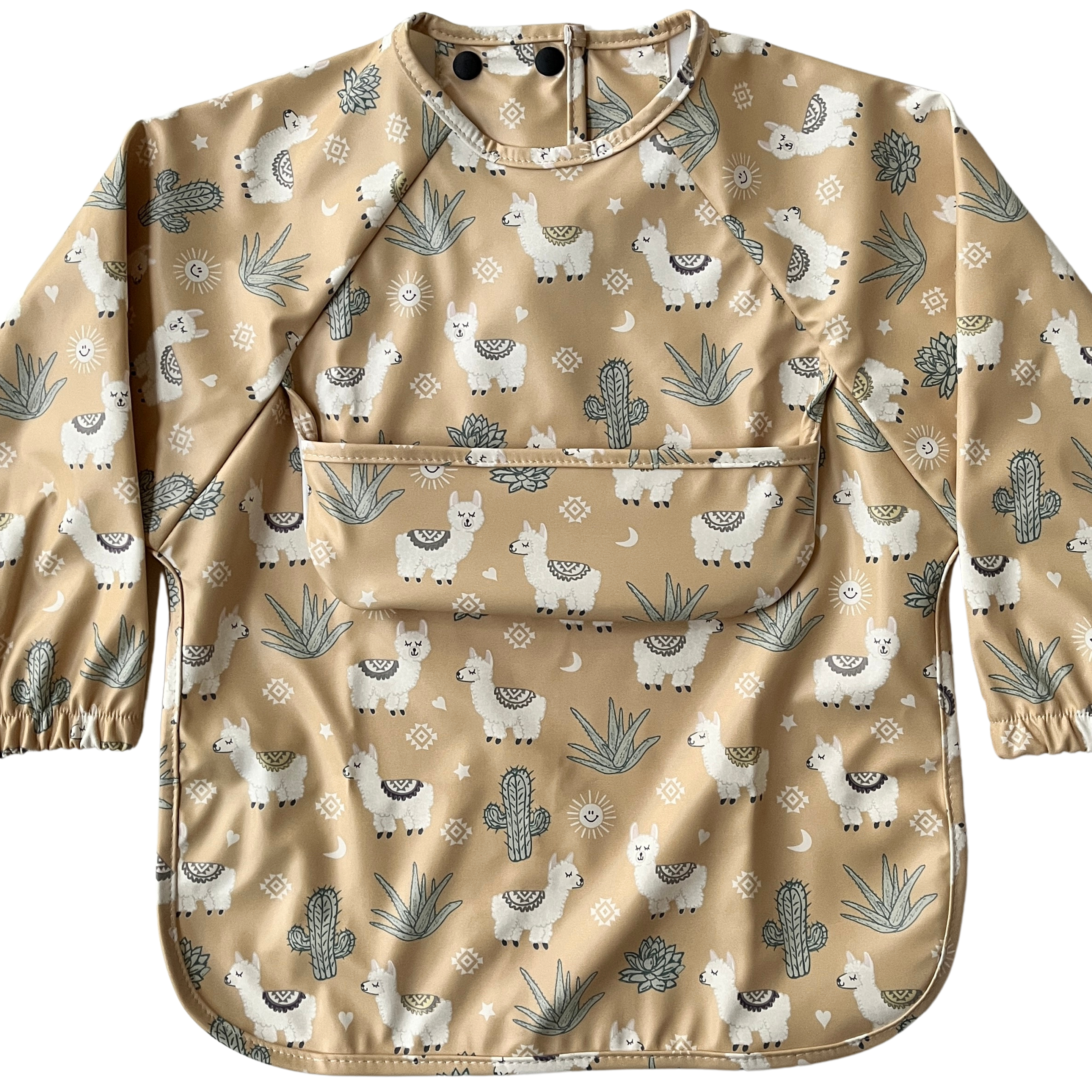 Bavette imperméable à manches longues avec poche : Lamas ensoleillés