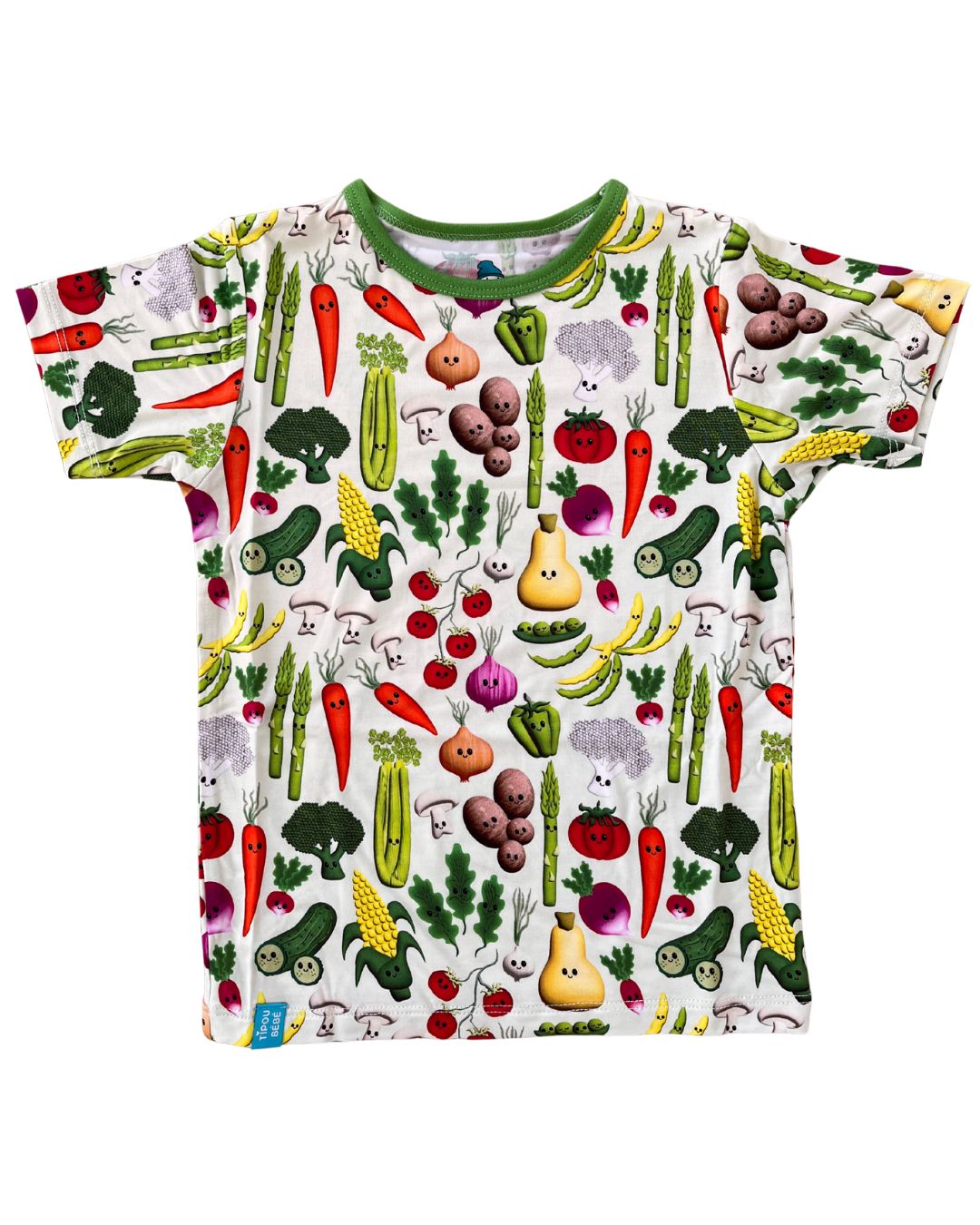 T-shirt baby and child ultra soft bamboo: The crazy vegetable garden