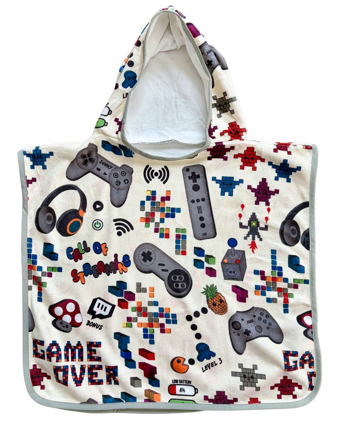 Serviette poncho à capuchon pour bébé (0-18 mois) : Jeux vidéo pour gamer