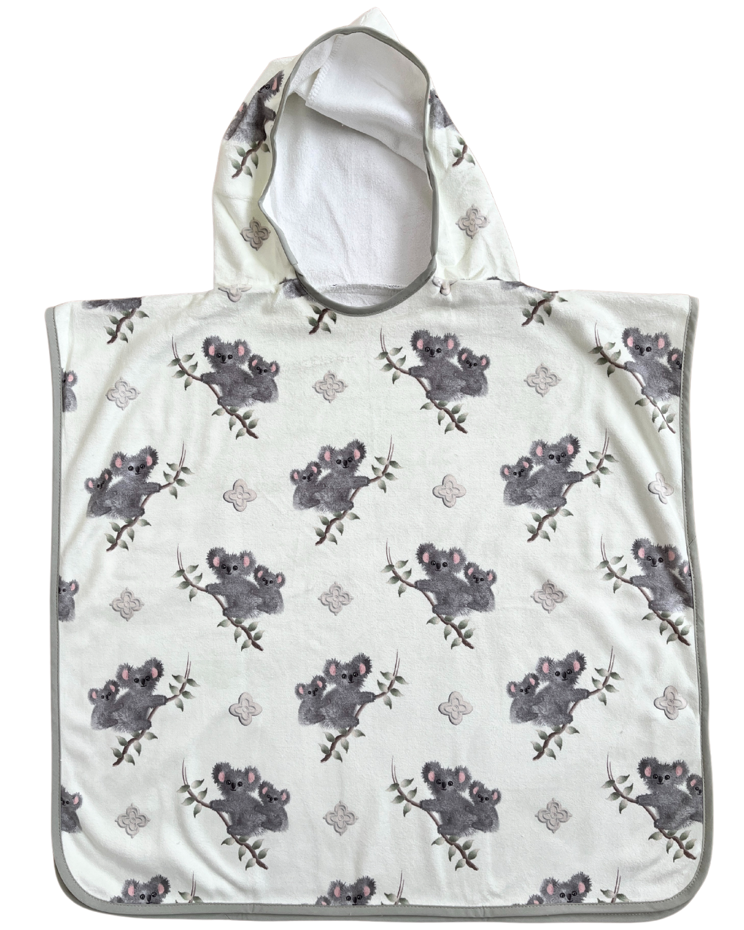 Serviette poncho à capuchon pour enfant (18 mois à 5 ans) : Koalas adorables