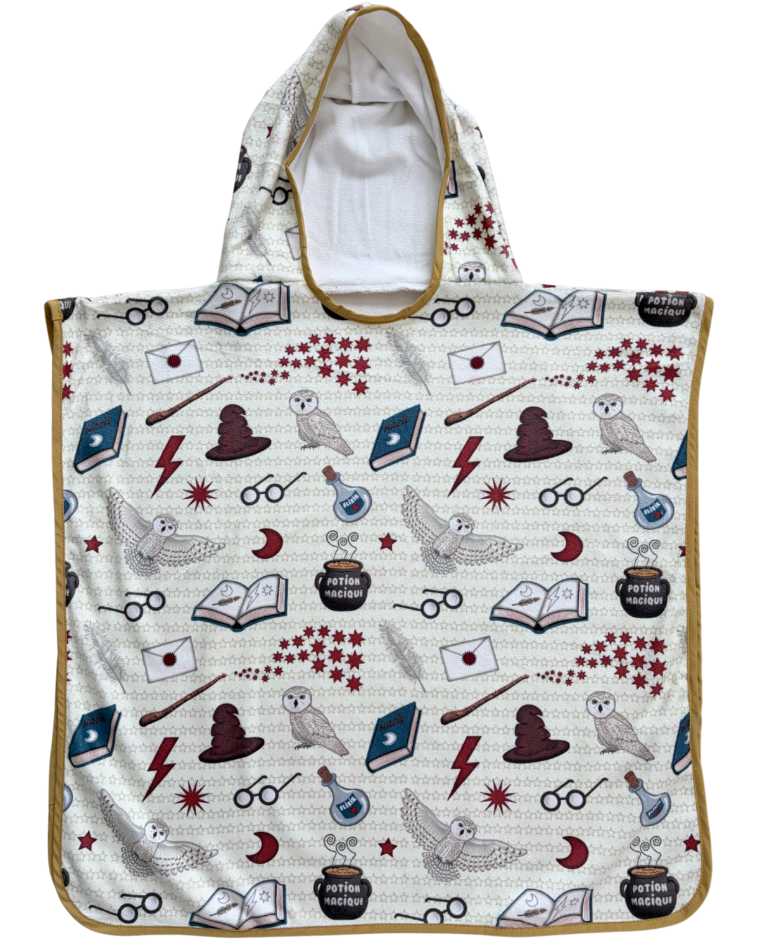 Serviette poncho à capuchon pour enfant (18 mois à 5 ans) : Potion magique pour sorciers et sorcières