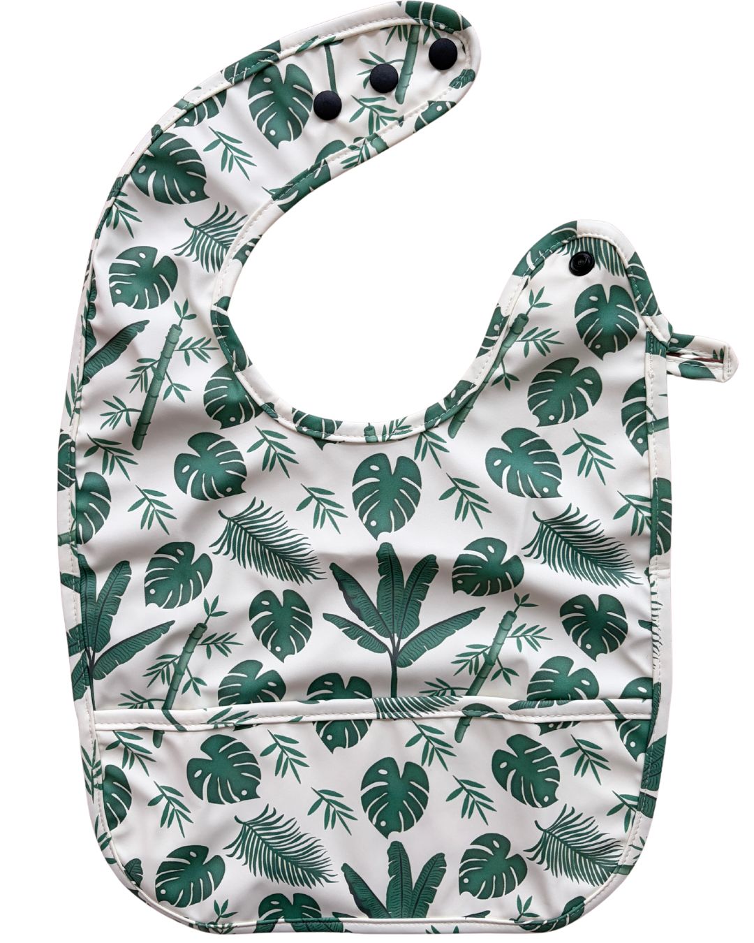 Bavette imperméable avec poche : Feuillage de jungle