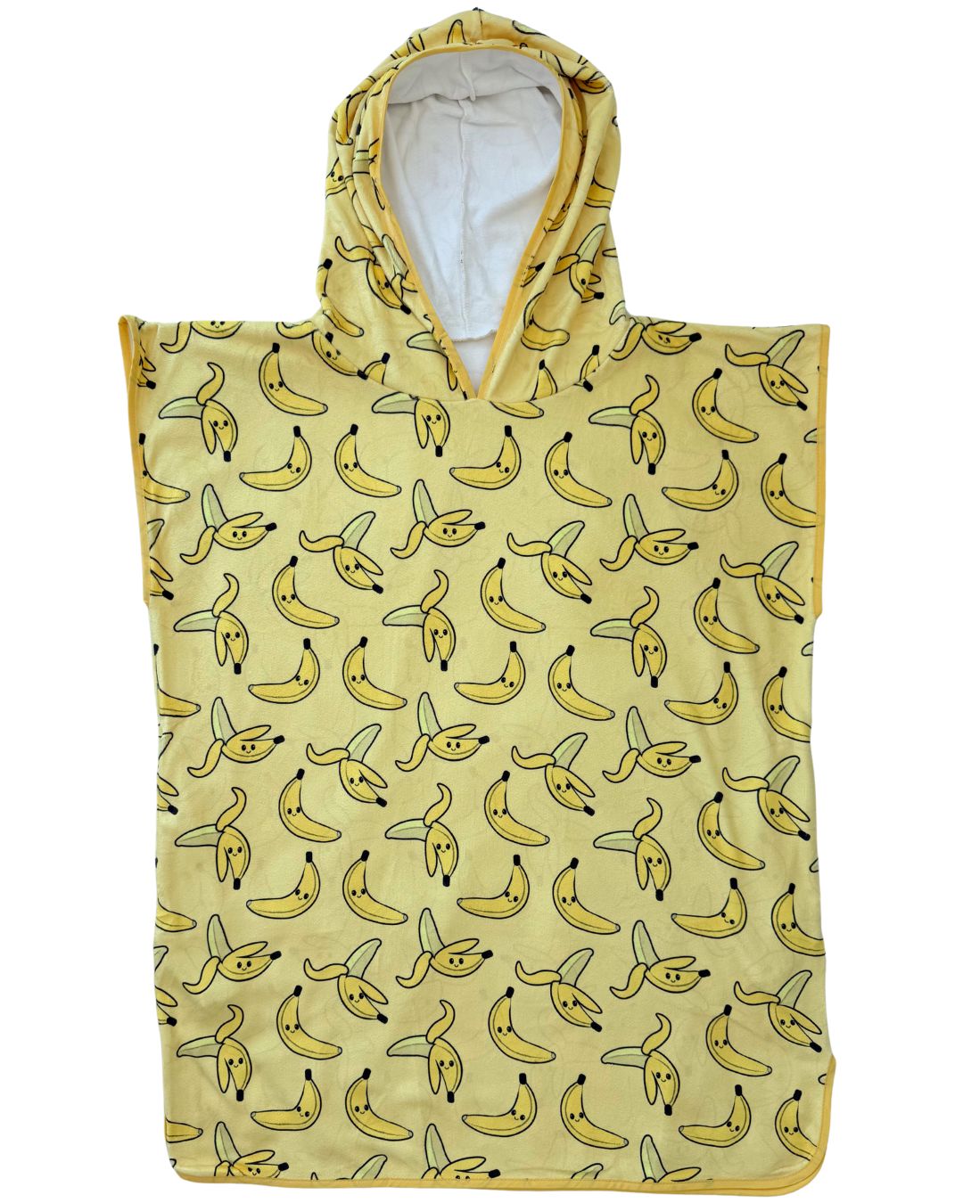 Serviette poncho à capuchon pour adulte et enfant : Bananes amicales