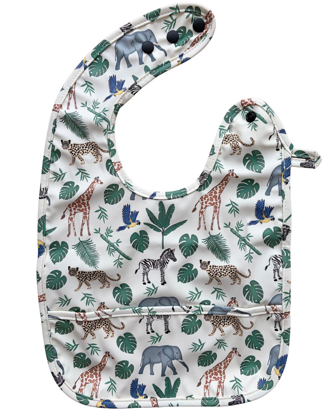 Bavette imperméable avec poche : Safari dans la jungle tropical