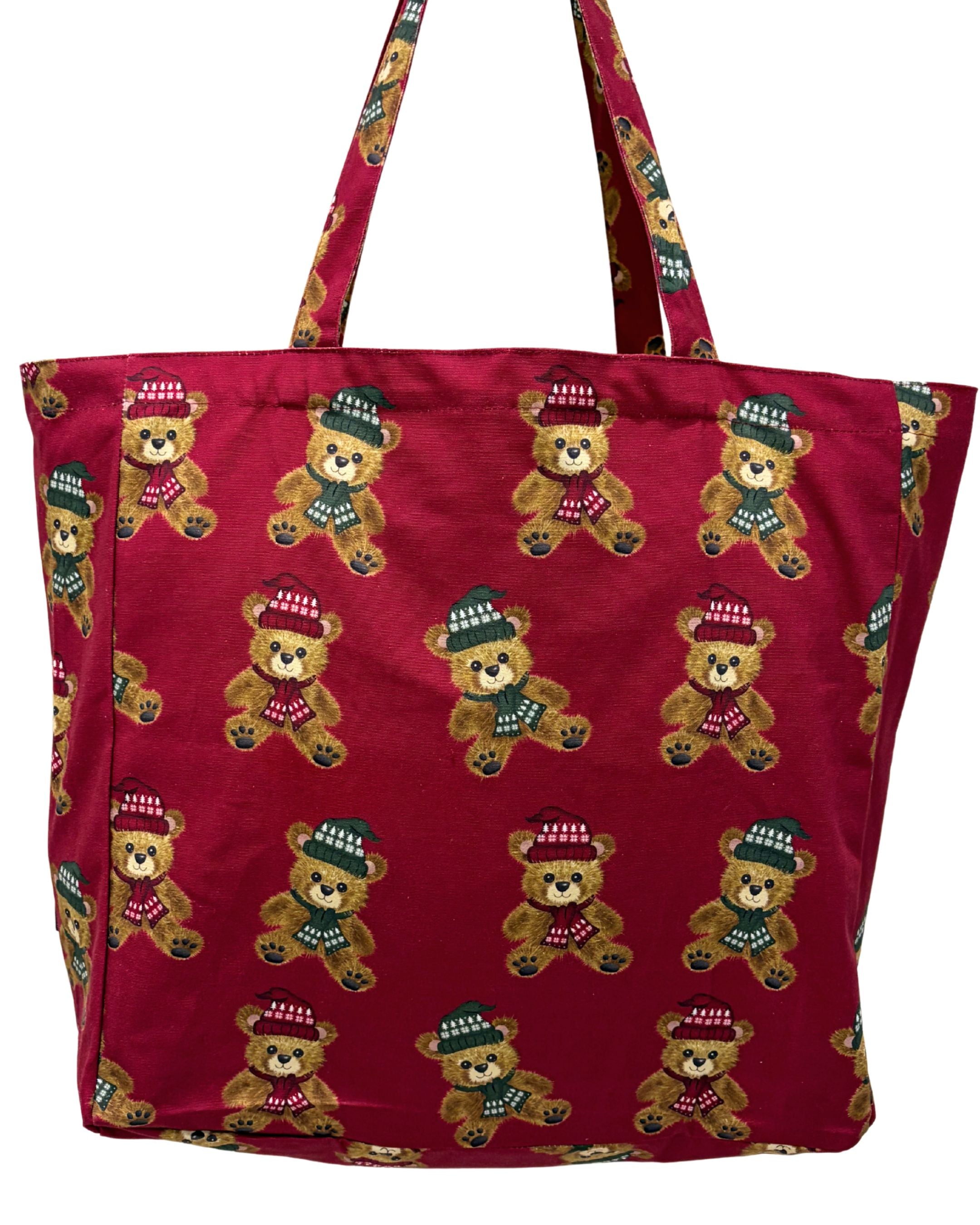 Sac réutilisable illustré : Oursons mignons emmitouflés