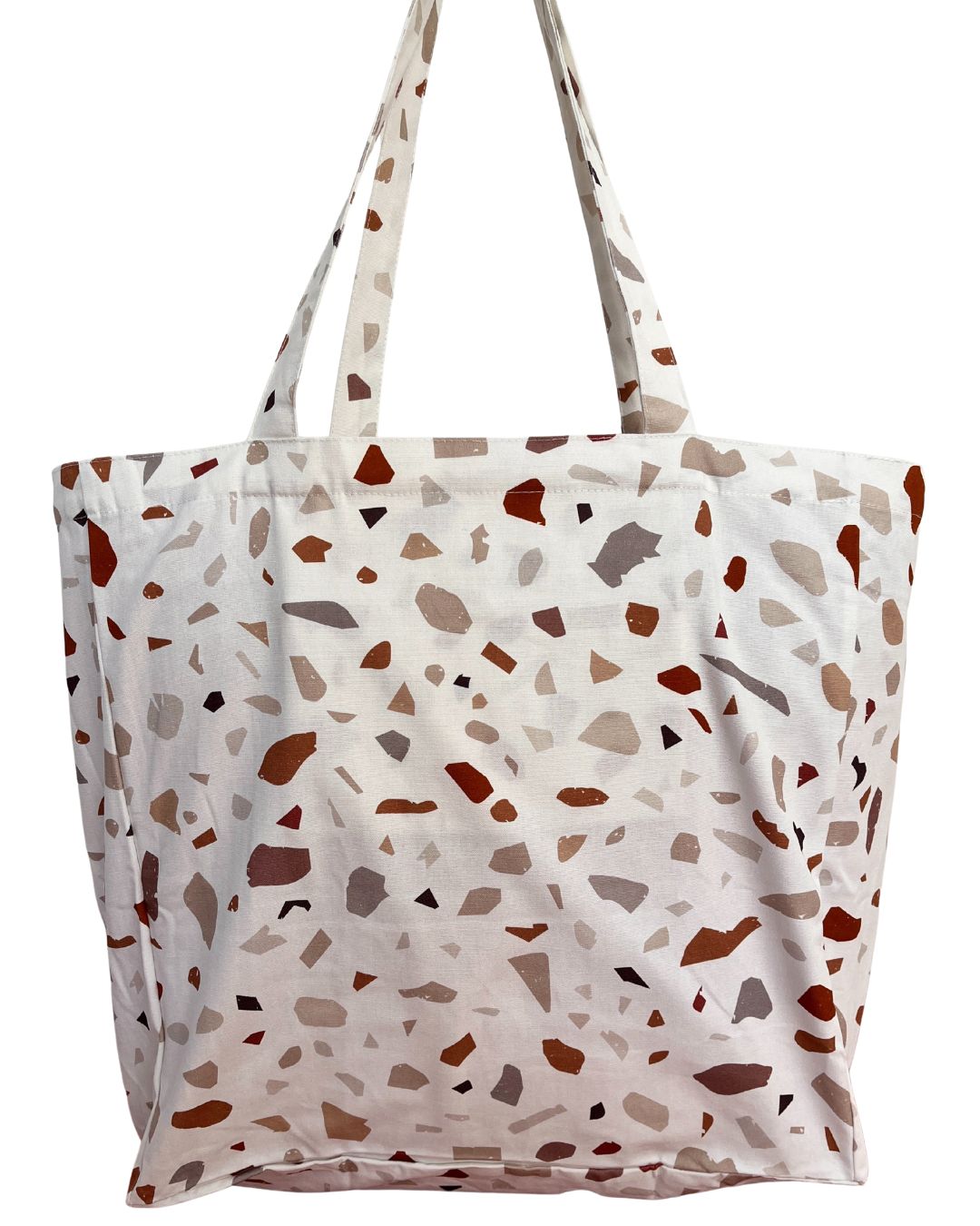 Reusable Illustrated Bag: Beige Terrazzo BOHO