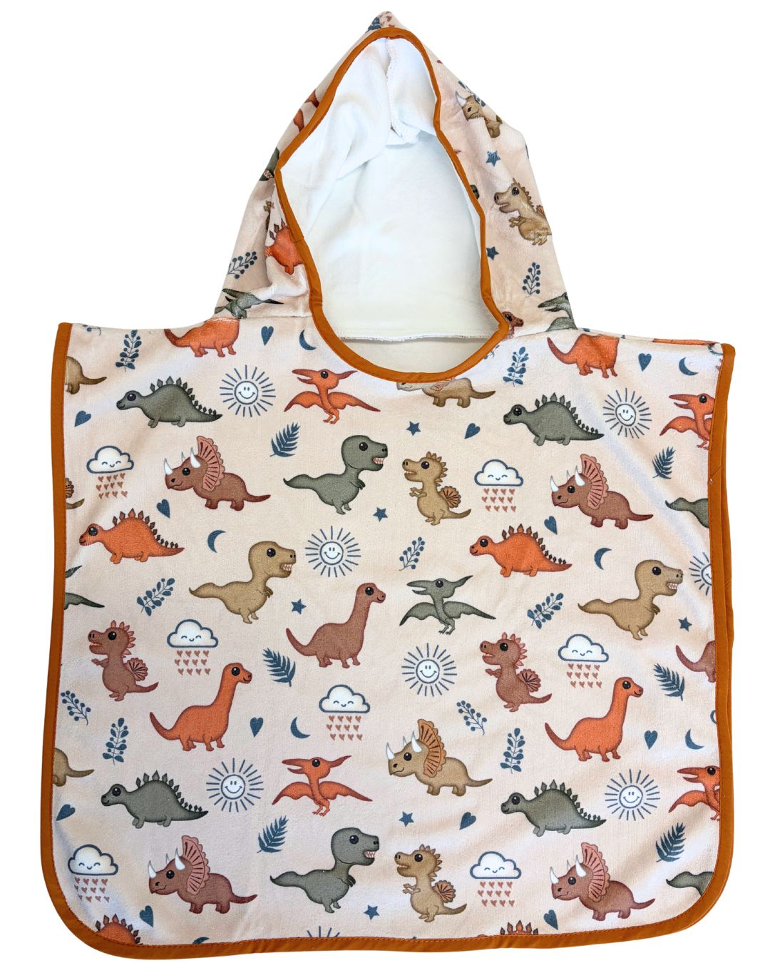 Serviette poncho à capuchon pour bébé (0-18 mois) : Dinosaures adorables