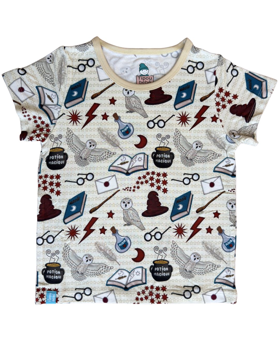 T-shirt bébé et enfant ultra doux en bambou (coupe relaxe) : Potion magique pour sorciers et sorcières