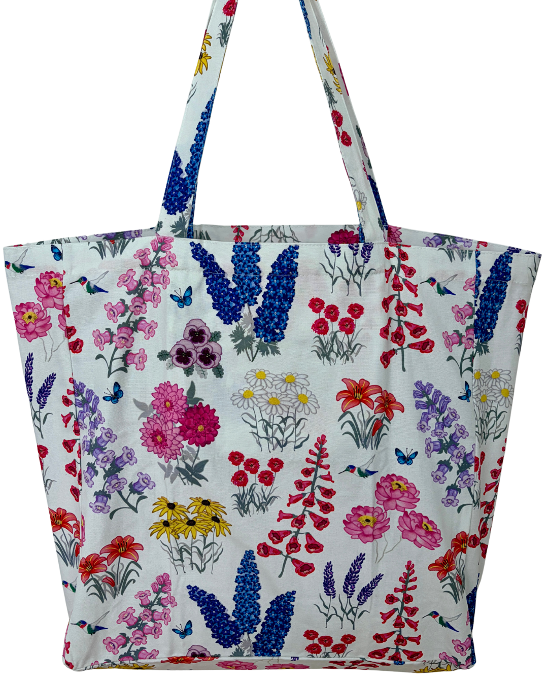 Sac réutilisable illustré : Jardin de fleurs de campagne