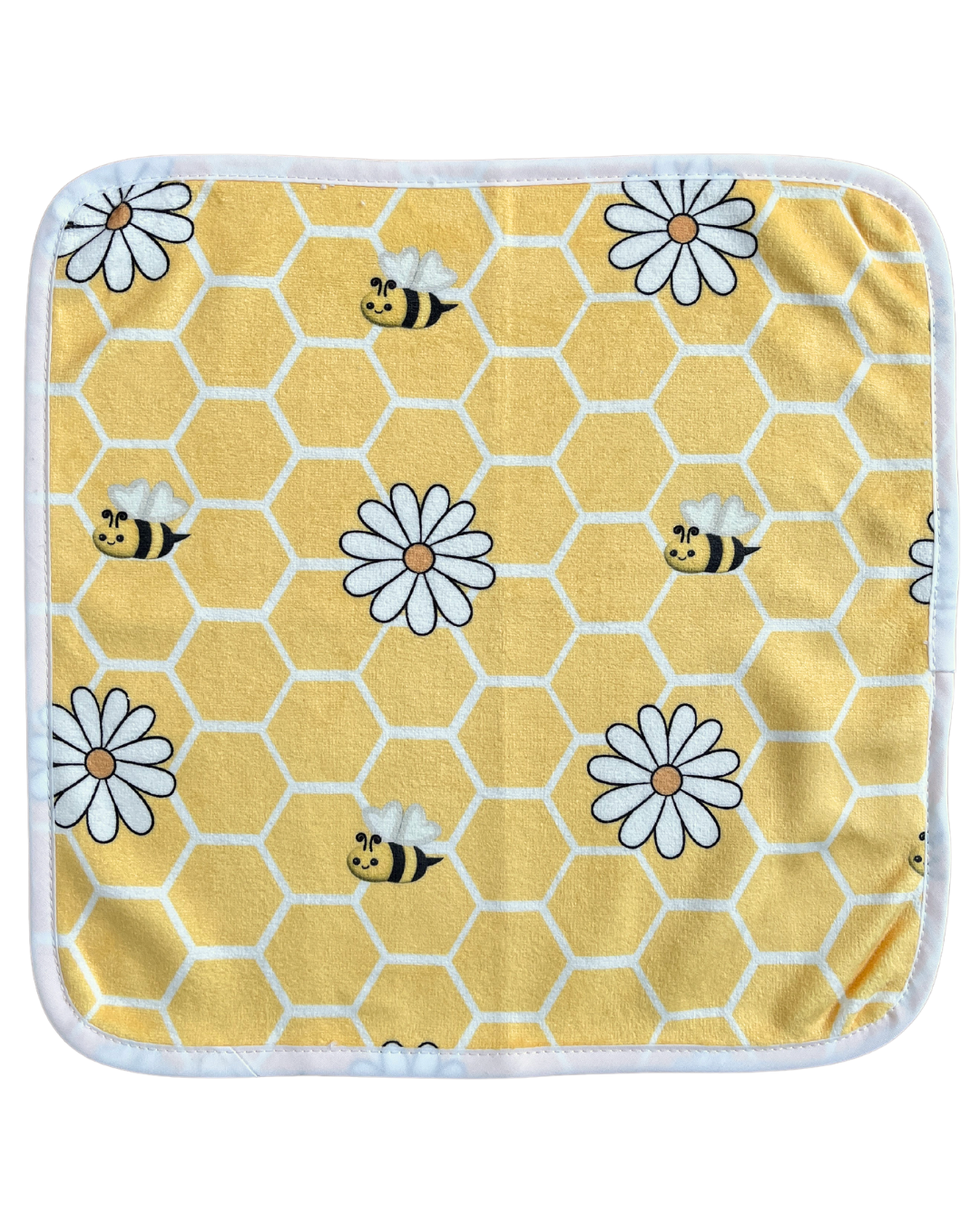 Washcloth: Bees in a flower field