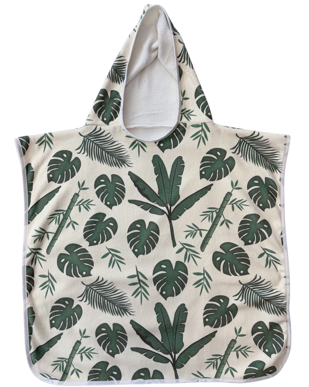 Serviette poncho à capuchon pour enfant (18 mois à 5 ans) : Feuillage de jungle