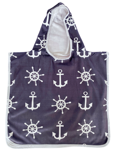 Hooded Baby Towel (0-18 months): Boat Anchors