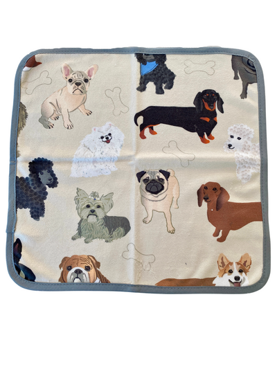 Washcloth: Little Dogs Lover (Almond)