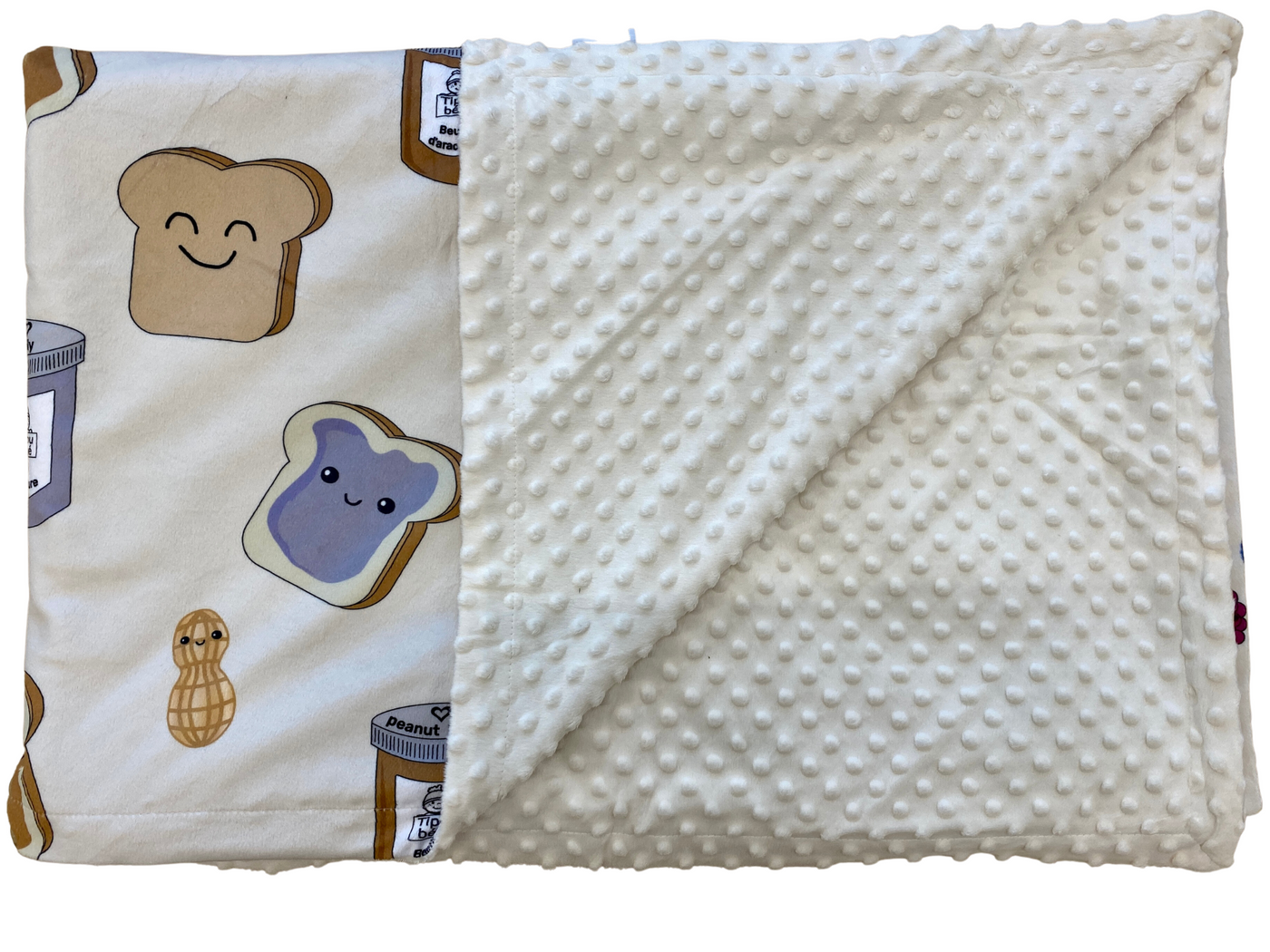 Baby blanket: Peanut Butter and Jelly