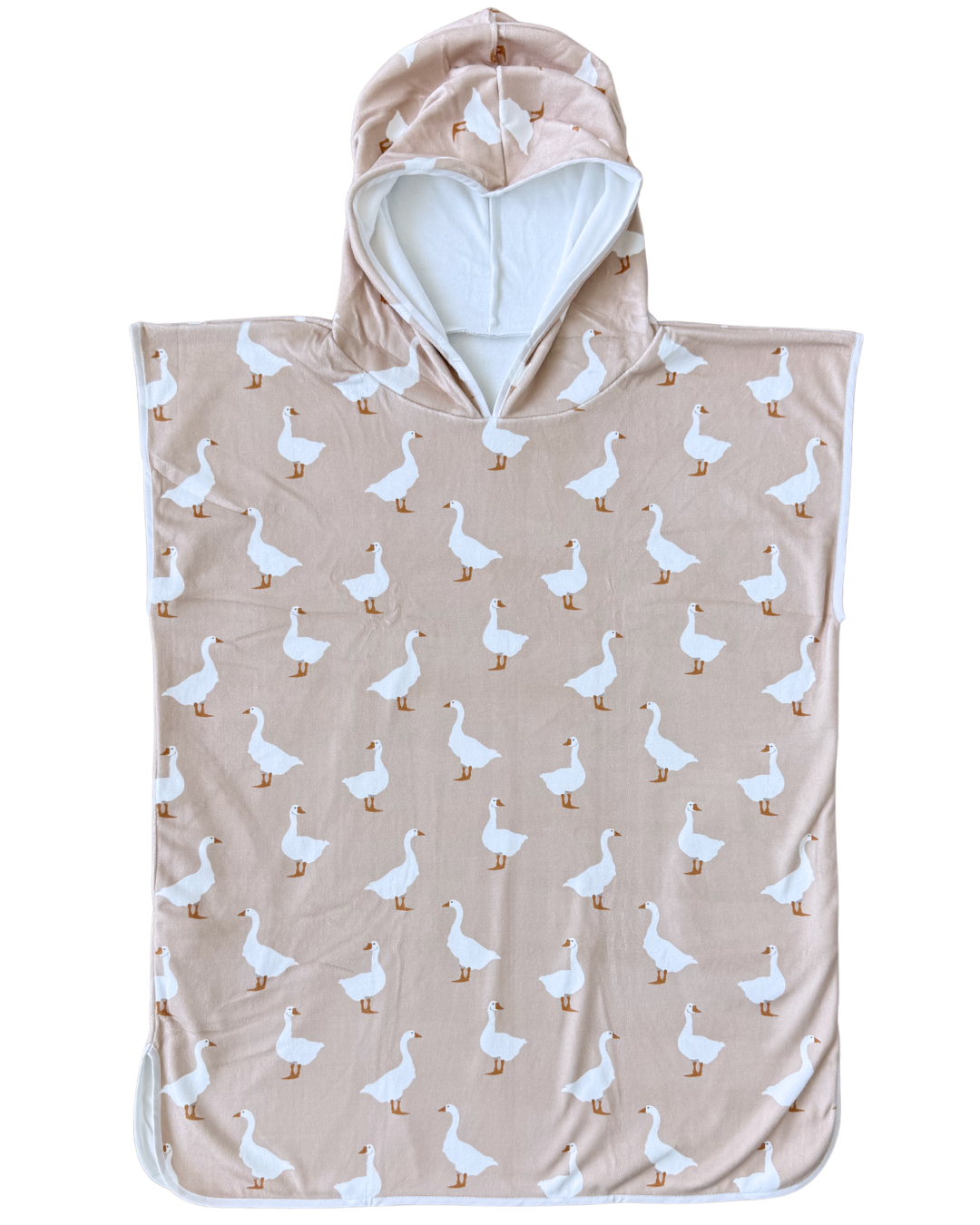 Serviette poncho à capuchon pour adulte et enfant : Oies adorables