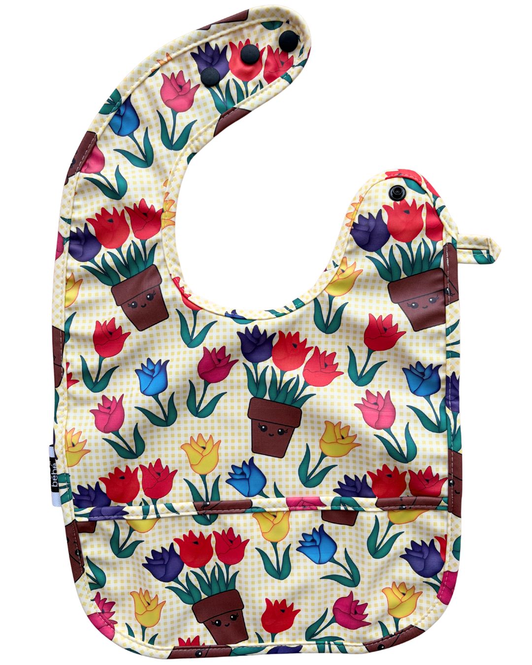 Bavette imperméable avec poche : Tulipes dans le jardin