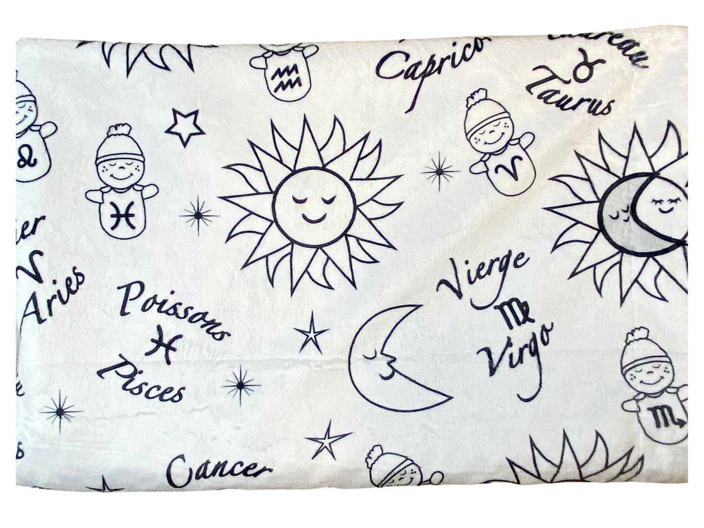 Giant blanket: Astrological Signs (White Background)
