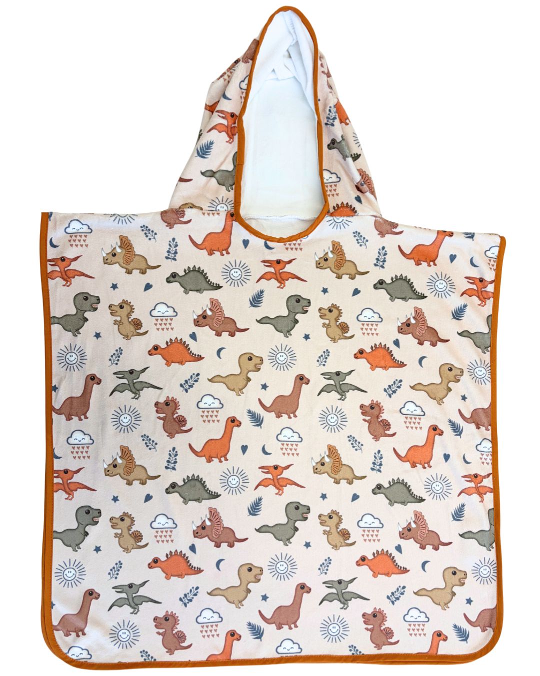 Serviette poncho à capuchon pour enfant (18 mois à 5 ans) : Dinosaures adorables